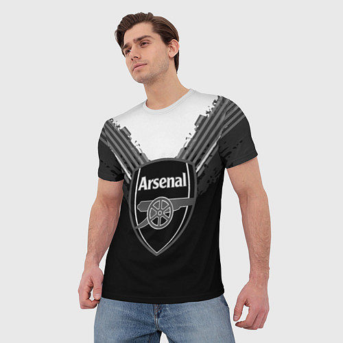 Мужская футболка FC Arsenal: Black Style / 3D-принт – фото 3