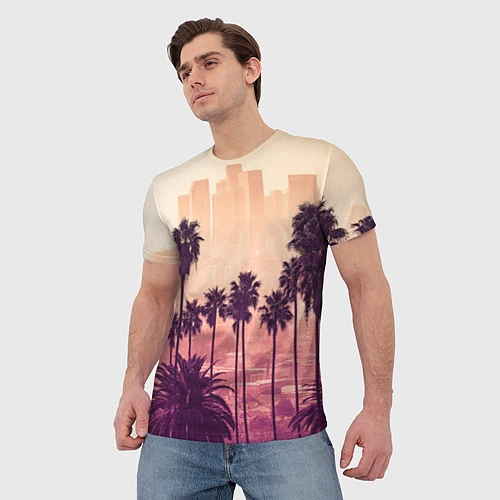 Мужская футболка Los Angeles / 3D-принт – фото 3