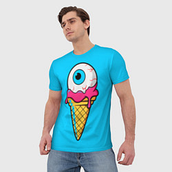 Футболка мужская Мороженое с глазом, цвет: 3D-принт — фото 2