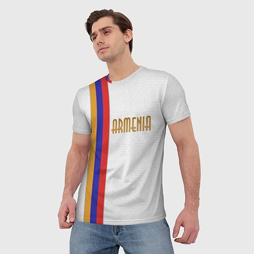 Мужская футболка Armenia Line / 3D-принт – фото 3