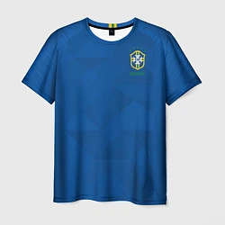 Футболка мужская Бразилия: Гостевая ЧМ-2018, цвет: 3D-принт