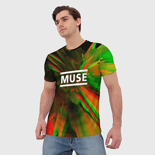 Мужская футболка Muse: Colour Abstract / 3D-принт – фото 3