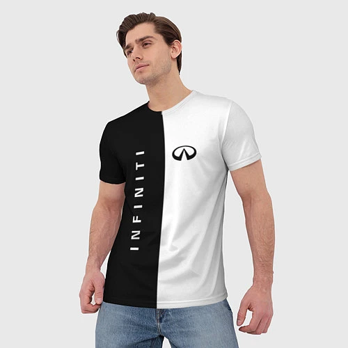 Мужская футболка Infiniti: Black & White / 3D-принт – фото 3