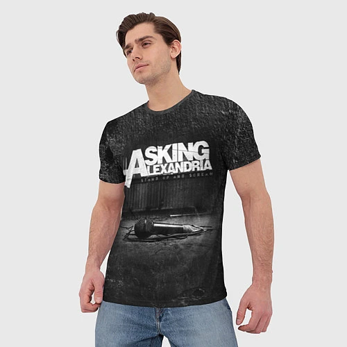 Мужская футболка Asking Alexandria: Black Micro / 3D-принт – фото 3