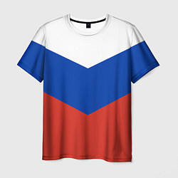 Футболка мужская Российский триколор, цвет: 3D-принт