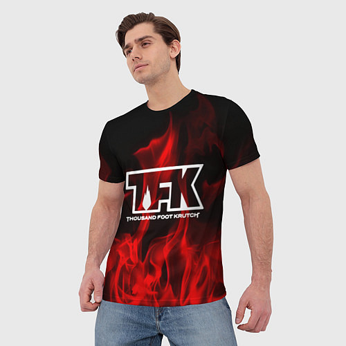 Мужская футболка Thousand Foot Krutch: Red Flame / 3D-принт – фото 3