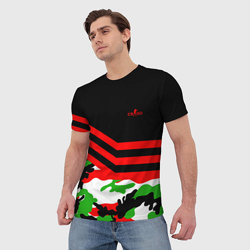 Мужская футболка CS:GO Red Camo / 3D-принт – фото 3