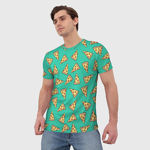 Мужская футболка Стиль пиццы / 3D-принт – фото 3