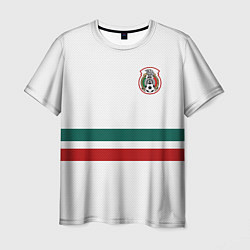 Футболка мужская Сборная Мексики: Гостевая ЧМ-2018, цвет: 3D-принт