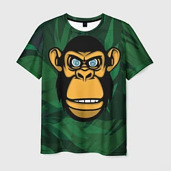 Футболка мужская Тропическая горилла, цвет: 3D-принт