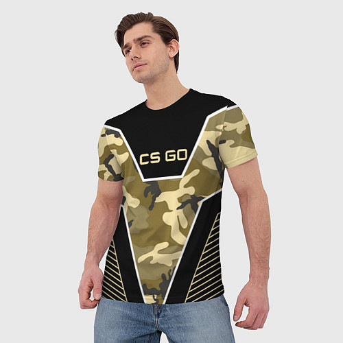 Мужская футболка CS:GO Khaki Camo / 3D-принт – фото 3
