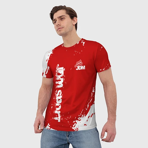 Мужская футболка Eat Sleep JDM: Red Style / 3D-принт – фото 3