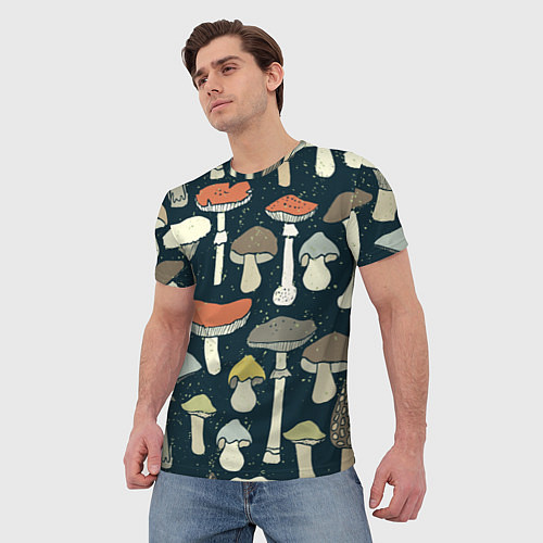 Мужская футболка Грибной лес / 3D-принт – фото 3