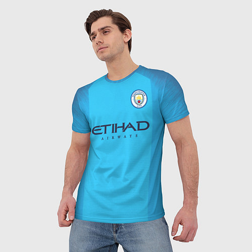 Мужская футболка FC Man City: De Bruyne Home 18-19 / 3D-принт – фото 3