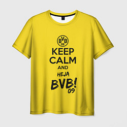 Футболка мужская Keep Calm & Heja BVB, цвет: 3D-принт