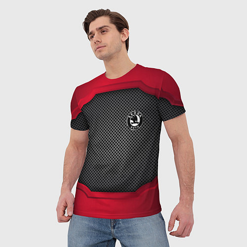 Мужская футболка Skoda: Metal Sport / 3D-принт – фото 3
