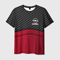 Футболка мужская Opel: Red Carbon, цвет: 3D-принт