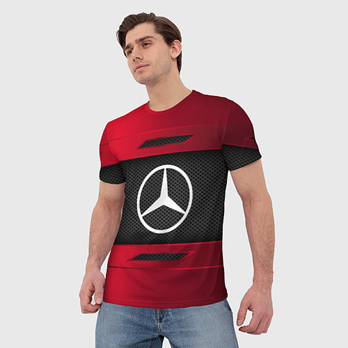 Мужская футболка Mercedes Benz Sport / 3D-принт – фото 3