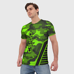 Футболка мужская CS:GO Light Green Camo, цвет: 3D-принт — фото 2