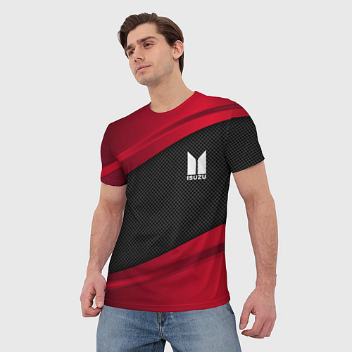 Мужская футболка Isuzu: Red Sport / 3D-принт – фото 3