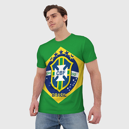 Мужская футболка CBF Brazil / 3D-принт – фото 3