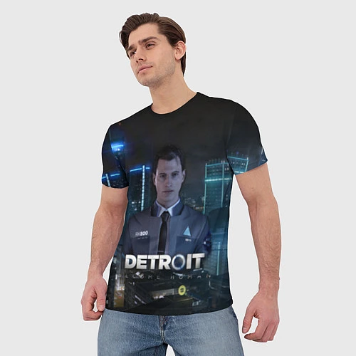 Мужская футболка Detroit: Connor / 3D-принт – фото 3