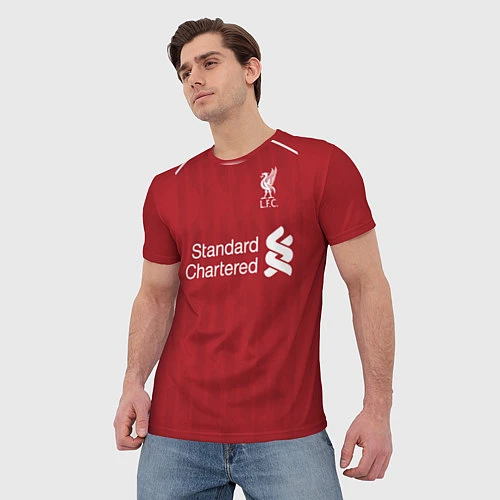 Мужская футболка FC Liverpool: Salah Home 18/19 / 3D-принт – фото 3