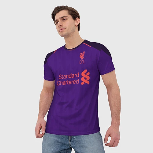 Мужская футболка FC Liverpool: Salah Away 18/19 / 3D-принт – фото 3