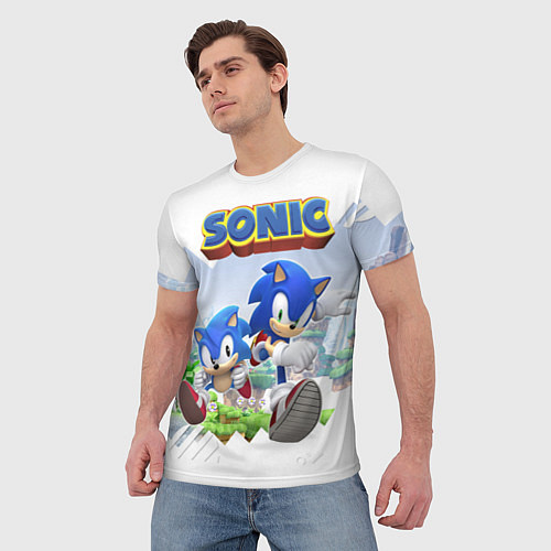 Мужская футболка Sonic Stories / 3D-принт – фото 3