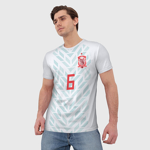 Мужская футболка Iniesta Away WC 2018 / 3D-принт – фото 3