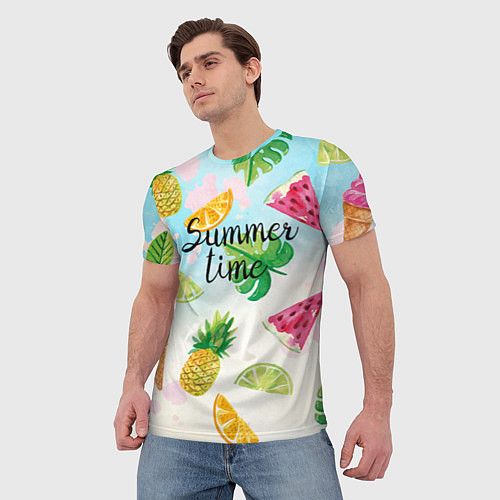 Мужская футболка Summer Time / 3D-принт – фото 3