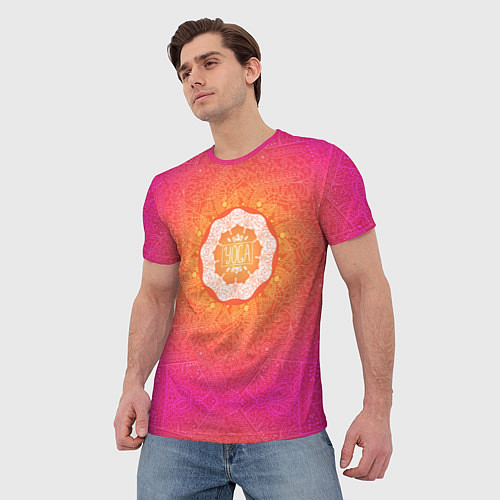 Мужская футболка Солнечная мандала / 3D-принт – фото 3