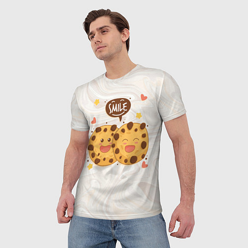 Мужская футболка Smile Cookies / 3D-принт – фото 3