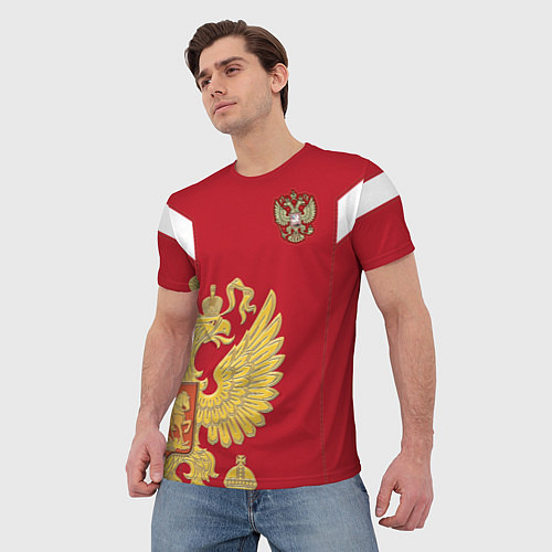 Мужская футболка Сборная России: эксклюзив / 3D-принт – фото 3