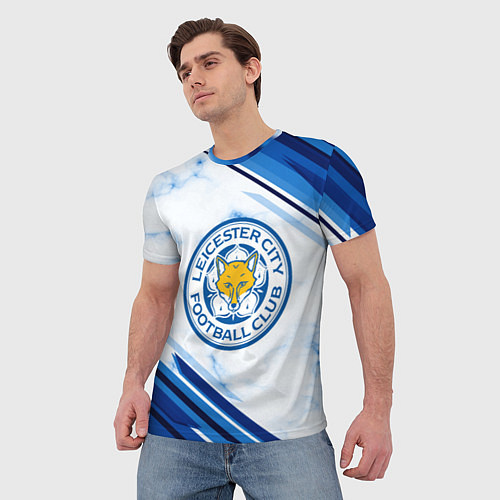 Мужская футболка Leicester city / 3D-принт – фото 3