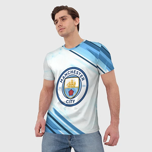 Мужская футболка Manchester city / 3D-принт – фото 3