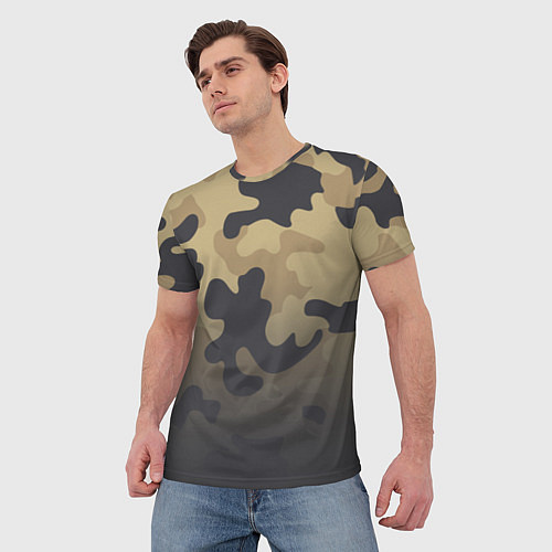 Мужская футболка Camouflage Khaki / 3D-принт – фото 3