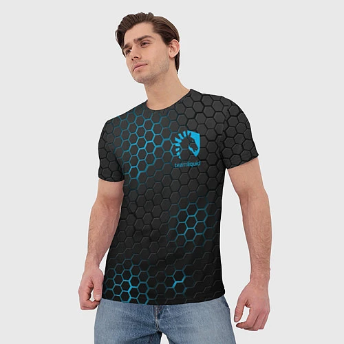 Мужская футболка Team Liquid: Carbon Style / 3D-принт – фото 3