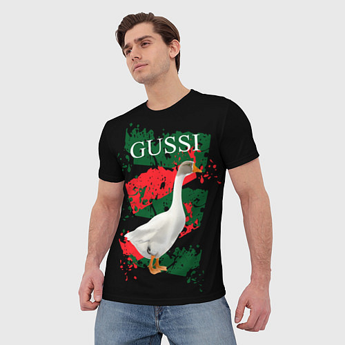 Мужская футболка GUSSI Hype / 3D-принт – фото 3