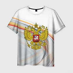 Футболка мужская Россия необъятная, цвет: 3D-принт