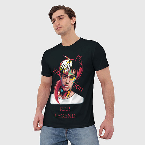 Мужская футболка XXXTentacion: RIP Legend / 3D-принт – фото 3
