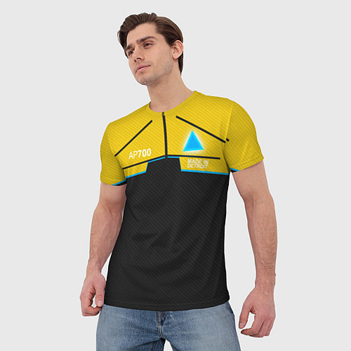 Мужская футболка Detroit: AP700 Yellow & Black / 3D-принт – фото 3