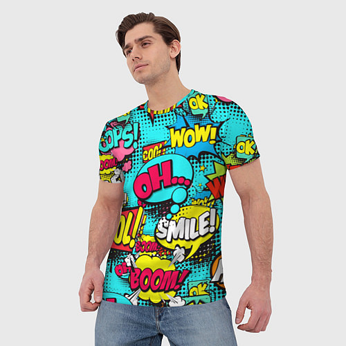 Мужская футболка Кислотный поп-арт / 3D-принт – фото 3
