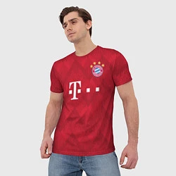 Футболка мужская FC Bayern Home 18-19, цвет: 3D-принт — фото 2