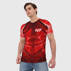 Футболка мужская Mass Effect: Red Armor N7, цвет: 3D-принт — фото 2