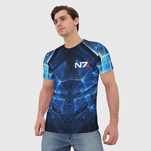Мужская футболка Mass Effect: Blue Armor N7 / 3D-принт – фото 3