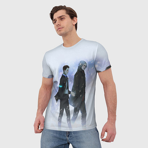 Мужская футболка HANK & CONNOR / 3D-принт – фото 3
