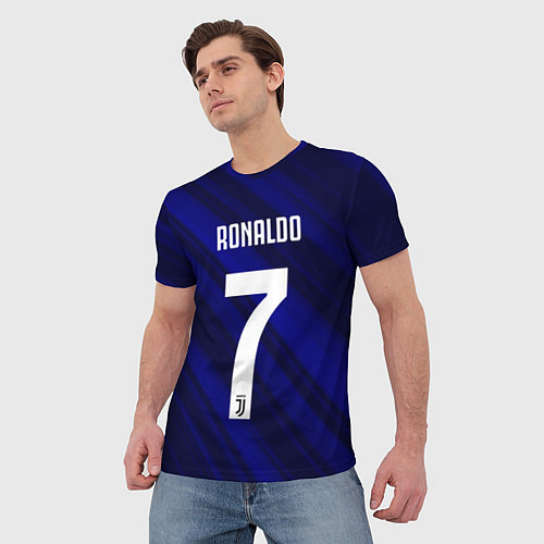 Мужская футболка Ronaldo 7: Blue Sport / 3D-принт – фото 3