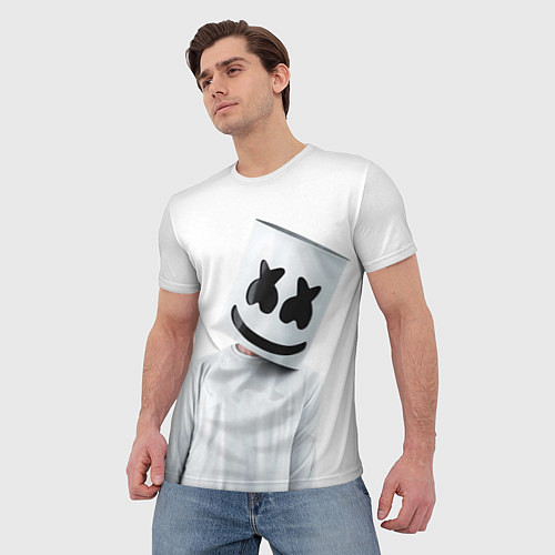 Мужская футболка Marshmallow: White Only / 3D-принт – фото 3