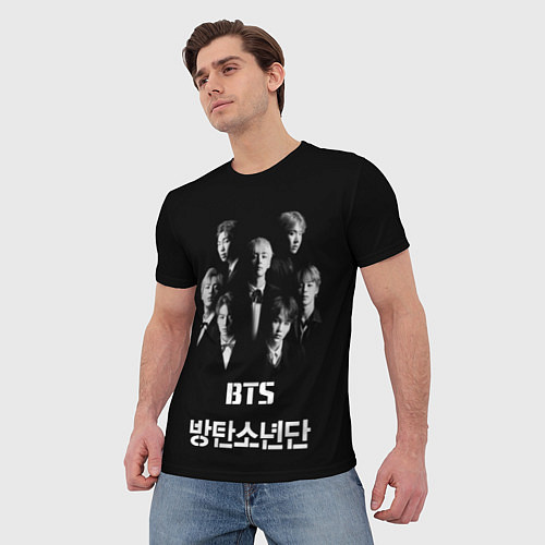 Мужская футболка BTS Group / 3D-принт – фото 3